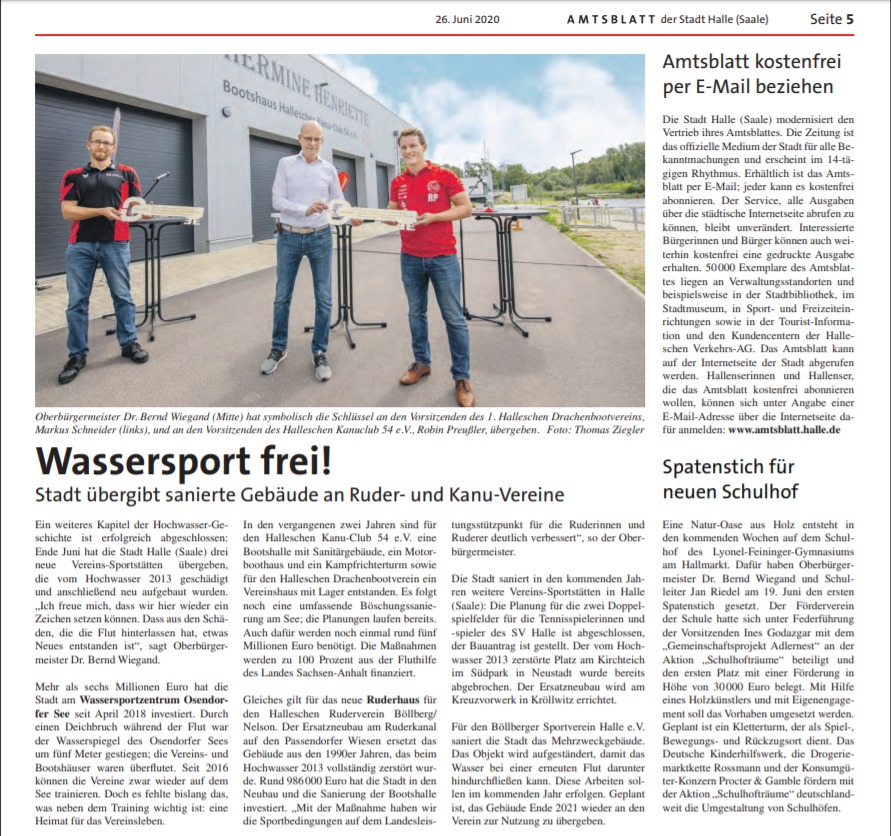 Amtsblatt Übergabe